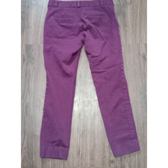Banana Republic Sloan Fit Pant Trousers Womans 2 Dark Plum Purple Ankle Midrise - Picture 8 of 10
